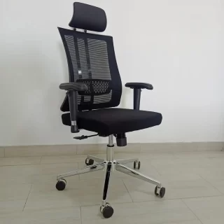 Orthopedic Executive Metallic Mesh Chair